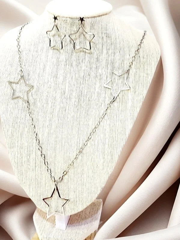 Star Set Necklace & Earrings